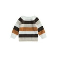 thumbnail image 1 of xiaxaixu Chandails Tricotés pour Bébé Mignons à Manches Longues Col Rond Chandails à Couleurs Contrastantes Hauts Chandail pour Tout-Petit Tricot, 1 of 8