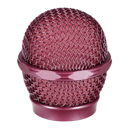 Pink Microphone Head Mesh Grille Round Metal with Foam Inner Filter for 858 Mic