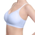 thumbnail image 4 of SPZTSX Wirefree Seamless V Neck T Shirt Bra for Women Comfortable Push Up Breathable Bralette with Adjustable Straps Everyday Wear, 4 of 7