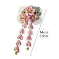 thumbnail image 6 of Yesbay Fan Style Hairpin with Flowers Bells Faux Pearls Decor Japanese Kimono Ancient Style Hair Clip Hair Accessories, 6 of 8