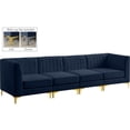 thumbnail image 2 of Meridian Furniture Alina Navy Velvet Modular Sofa, 2 of 17