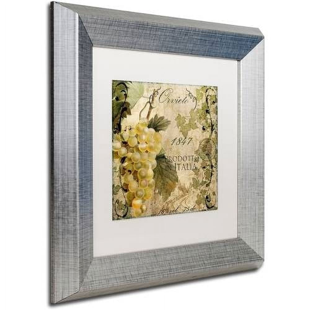 Trademark Fine Art "Vino Italiano IV" Canvas Art by Color Bakery White Matte, Silver Frame