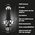 thumbnail image 3 of Foco LED RT-M11W H4 15W 1500 Lumens para Motocicleta Kinlley negro, 3 of 4