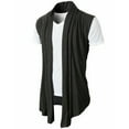 thumbnail image 3 of Men's Shawl Casual Cardigan Sleeveless Drape Cape Lightweight Open Front Long Length Kimono Vest, 3 of 4