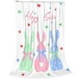 thumbnail image 1 of TIELUTT Easter Day Rabbit Throw Blanket Cozy Colorful Bunny Blanket Happy Easter Rabbit for Indoor Warm Soft Fuzzy Throw Sweatshirt Blanket Throw 70s Blanket U of M Blanket Large Blankets and Throws, 1 of 6