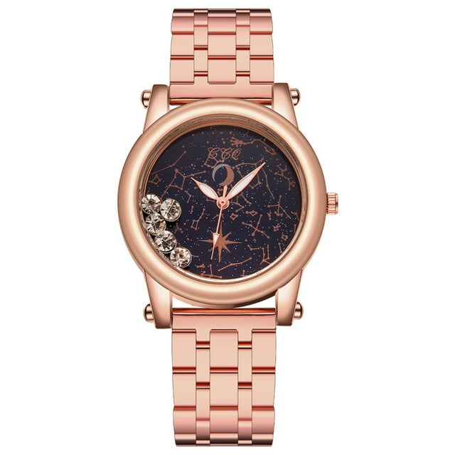 Mujeres cuarzo Casual banda de acero inoxidable mujer diamantes de imitación reloj elección de regalos Comprar 2 Barco 3