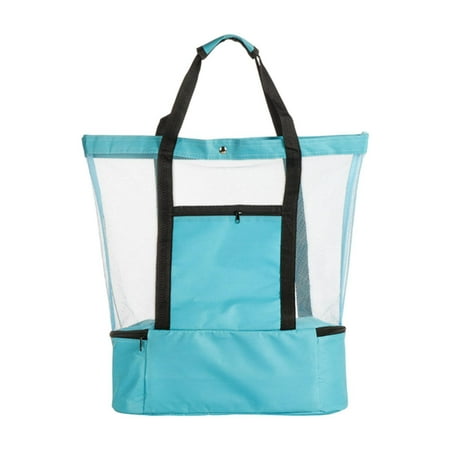 KiBcsLic Beach Tote Bag Organizer Handbag Thermal Bag for Barbecue Backpacking Hiking Green