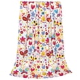thumbnail image 2 of Honeii Cute Butterfly Flowers Print Fleece Blanket - Throw Blanket for Bed, Sofa, Couch, Camping, and Travel , Microplush Ultra Soft Warm Blanket-80"x60", 2 of 7