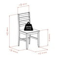 thumbnail image 4 of Winsome Kingsgate 3-Piece Dinning Table with 2 Hamilton Ladder Back Chairs - 94363, 4 of 8