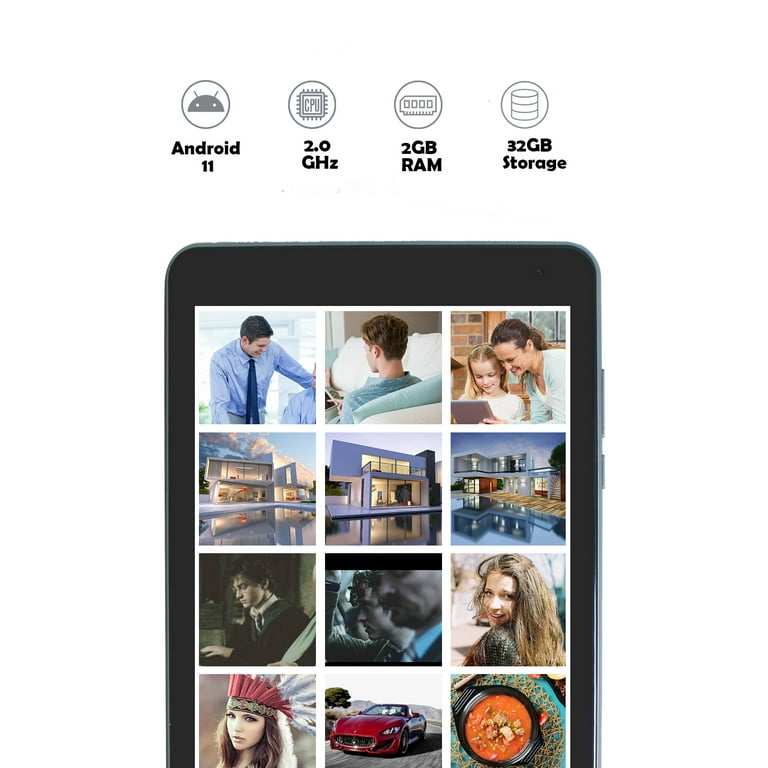 Tablette 8 Pouces 2023 Android 11 Tablet WiFi 2.4G/5G, Tablette Tactile  pour enfants, Noir : : High-tech