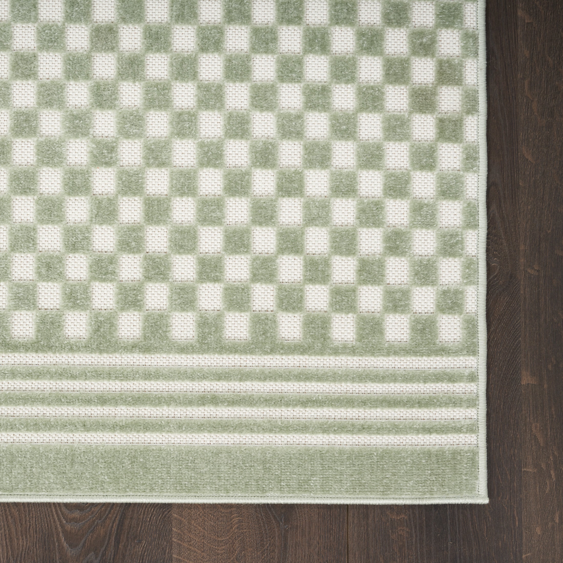 Nourison Casual 7'10" x 9'10" Green Modern Indoor Rug