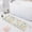 Peach Floral with Gingham, variant on Haosy White Paper Texture Bathroom Rugs Non Slip Absorbent Soft Plush Quick Dry Bath Mat, 39"x20"