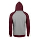 thumbnail image 3 of SOLS - Sudadera estilo ranglán modelo Seattle unisex (Gris mezcla/Burdeos), 3 of 3