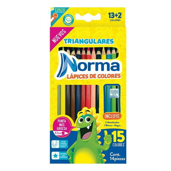 Colores Norma Triangulares Caja Con 15 Piezas