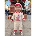 thumbnail image 4 of Cjfdfy Newborn Baby Boy Girl Christmas Romper Outfit My 1St Christmas Long Sleeve knit Romper And Santa Hat Set Infant Cute My First Christmas Fall Winter Holiday Set 0-18M, 4 of 9