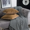 thumbnail image 4 of Juego de 2 fundas de almohada decorativas de terciopelo con textura, estilo lujoso, suave, estilo rústico, para sofá, dormitorio, 18 x 18 pulgadas, 4 of 7
