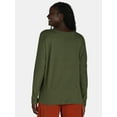 thumbnail image 3 of Time and Tru Women’s Super Soft Hacci Crew Top, XS-XXXL, 3 of 5