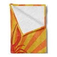 thumbnail image 2 of Lobster Soft Flannel Fleece Throw Blanket, Aquatic Animal Lobster on Starburst Pattern Illustration, Cozy Plush for Indoor and Outdoor Use, 50" x 70", Vermilion Orange, by Ambesonne, 2 of 5