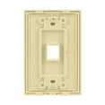 thumbnail image 2 of Construct Pro 1-Port Keystone Wall Plate with Screwless Face (Color: Ivory), 2 of 5