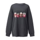 thumbnail image 2 of Gibobby Sudadera oversize mujer Sudadera de Mujer con Estampado Cool Cómoda y Juvenil(Gris,M), 2 of 4