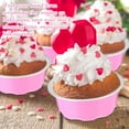 thumbnail image 2 of BlinkLLX 50 Pcs Baking Cups with Lids, 1.6 oz Muffin Cupcake Liners Aluminum Foil Mini Cake Pans Small Disposable Ramekins Flan Containers with Lids for Weddings, Birthday, Various Holiday (Pink), 2 of 11