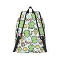 thumbnail image 2 of Naloa Frog With Sweet Canvas Backpack for Men Women Rucksack Casual Travel Daypack College Tote Satchel Bookbag for Teens-Medium, 2 of 7
