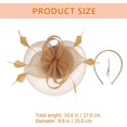 thumbnail image 4 of White Fascinator Fashion Headbands Fascinators Hat Flower Mesh Ribbons, 4 of 5