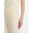 thumbnail image 3 of Lissome Women's Rib Knit Top and Pants Pajama Set, 2-Piece, Sizes S-3X, 3 of 4