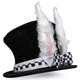 thumbnail image 4 of Sombrero de copa de conejo blanco - Sombrero de disfraz de conejito con orejas para adultos y niños Adepaton HQ-429, 4 of 4