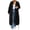 #1Black, variant on Womens Drawstring Waist Zip Up Hooded Jacket Long Sleeve Casual Coat