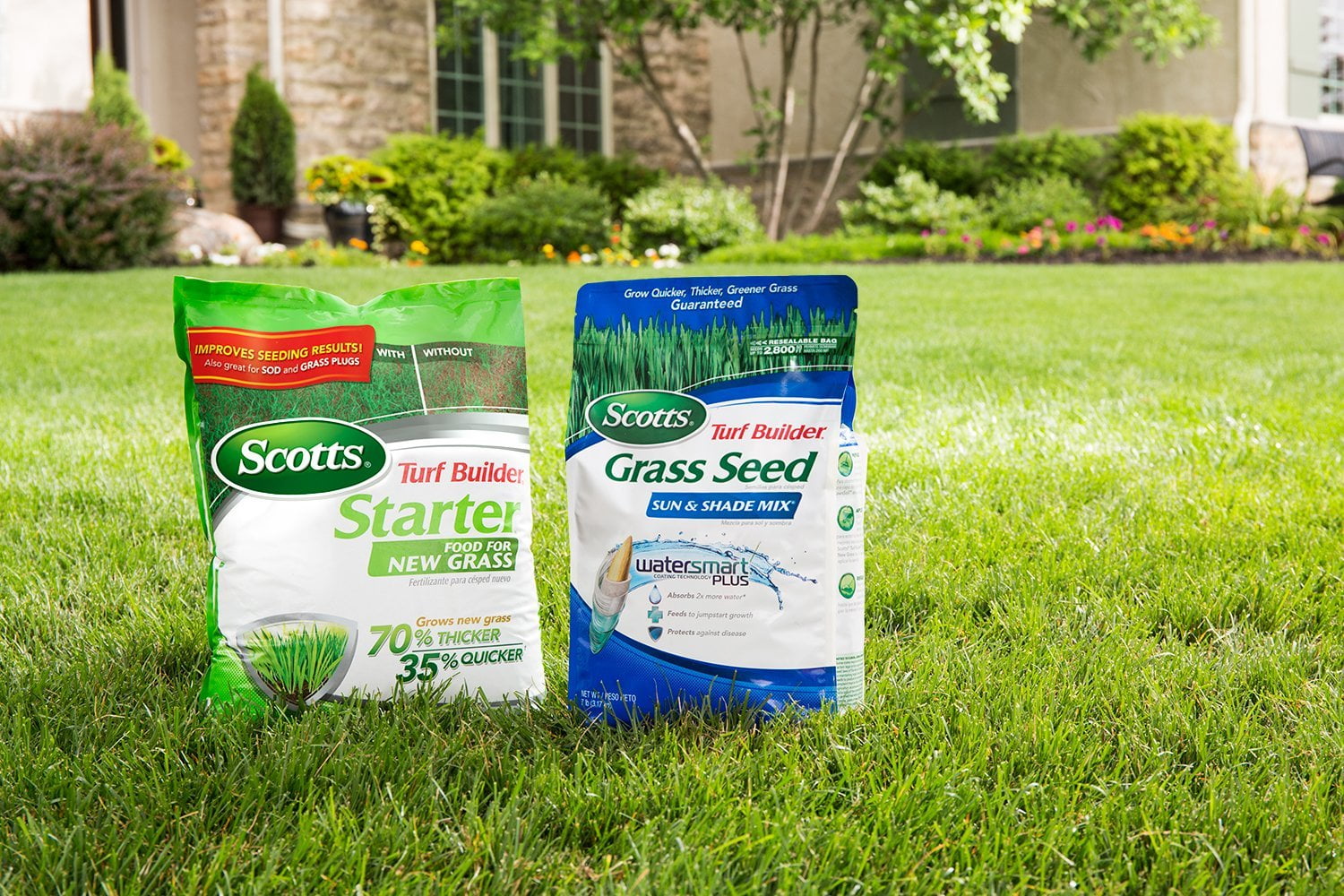 Scotts Turf Builder Starter Food for New Grass - Lawn Fertilizer - 15 lb, Covers 5,000 sq ft — Outdoor & Indoor Plant Use, Easy Application