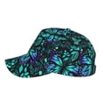 thumbnail image 5 of Disketp Blue Floral With Butterflies Print Baseball Caps For Outdoor Sports Fashion Casual Outdoor Caps Men Women, 5 of 9