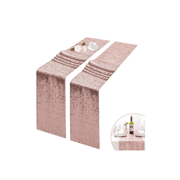 Caminos de Mesa con Lentejuelas Rosa 2 Pz BELUG