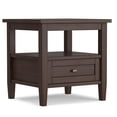 thumbnail image 1 of Trent Home Solid Wood 20" W Rectangle End Table in Warm Walnut Brown, 1 of 9