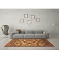 thumbnail image 3 of Ahgly Company Indoor Square Abstract Brown Modern Area Rugs, 4' Square, 3 of 4