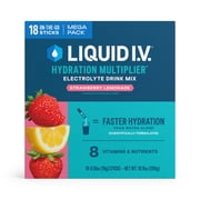 Liquid I.V.® Strawberry Lemonade Hydration Multiplier® Powdered Electrolyte Drink Mix, 18 Count Packets