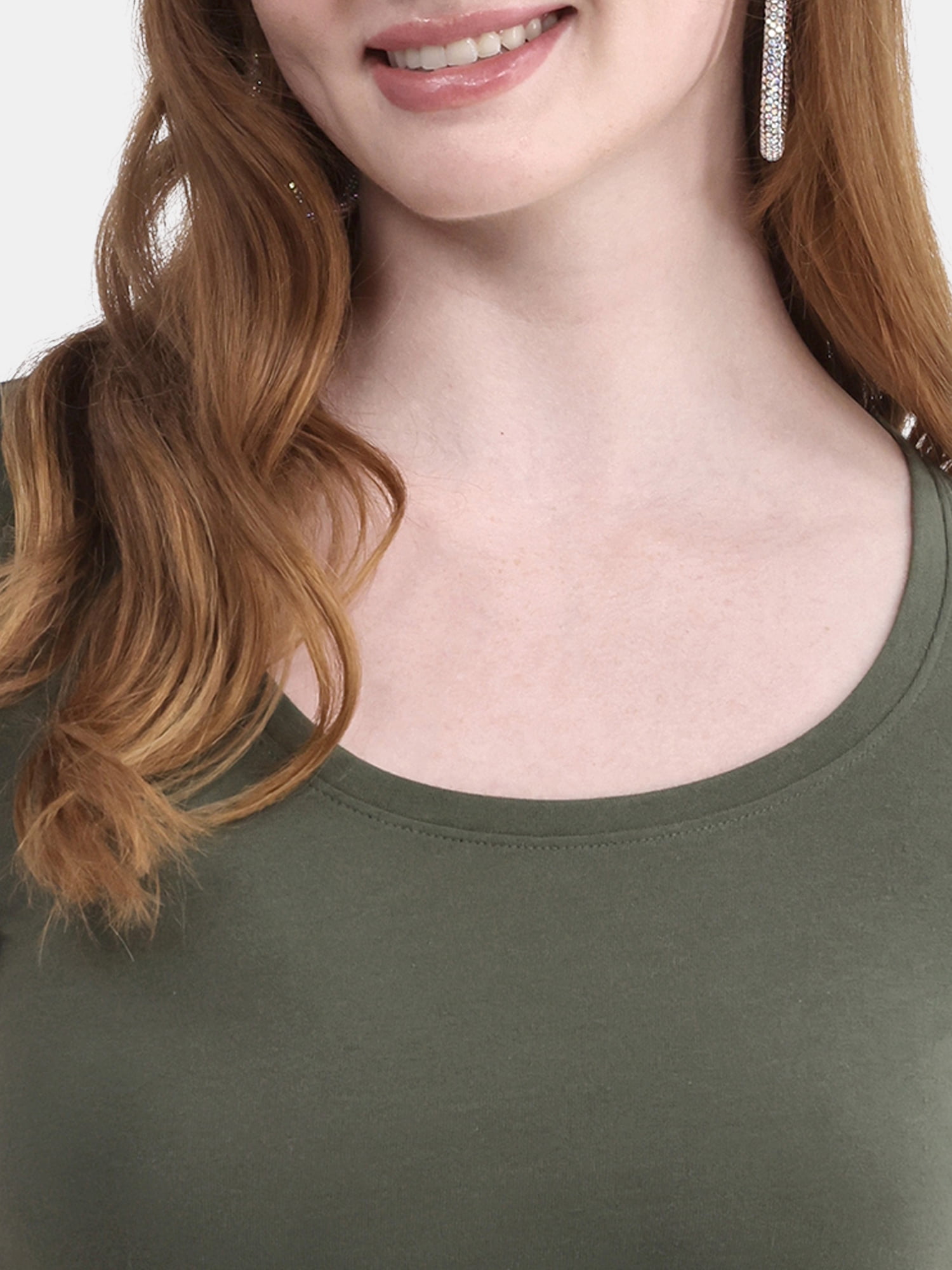 No Boundaries Short Sleeve Scoop Neck Tee, Women's XXS-XXXL