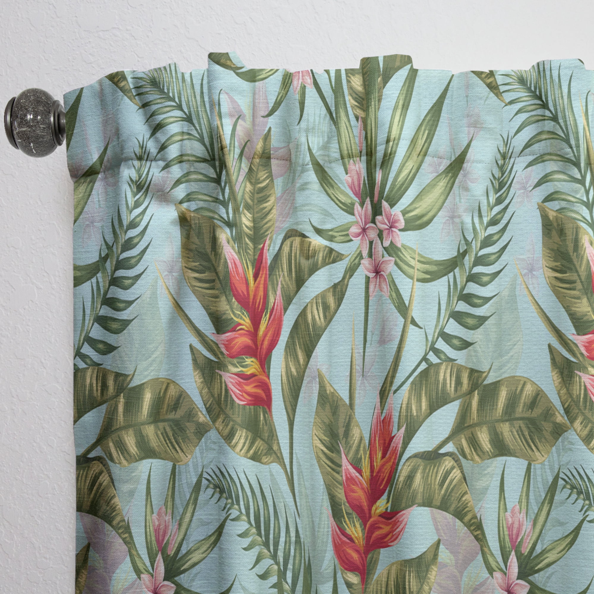 Designart 'Foliage Tropical I' Mid-Century Modern Curtain Panel