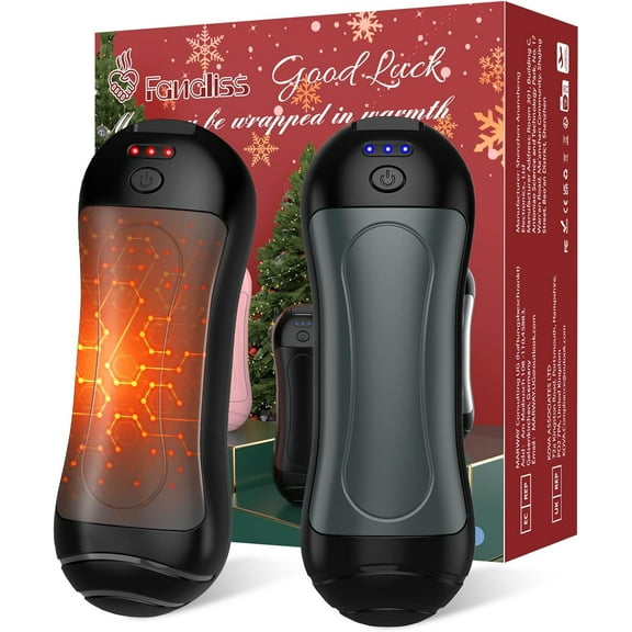 2 Pack Rechargeable Hand Warmers, 6000mAh Portable Electric Pocket Heaters with AI Smart Chips for 20  Hrs Safe Heat. 3 - Level Adjustable Warmth, Ideal for Christmas Gift, Outdoor Activities.