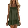 thumbnail image 2 of Horkkom Mini Dresses for Women Solid Color Camisole Summer Dresses Beach Travel Vacation Sundresses, S-2XL, 2 of 9