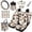 Pumpkin Ghost, variant on Qpednta 15Pcs Pumpkin Ghost Auto Interior Seat Covers Full Set, Steering Wheel Cover, Seatbelt Pads, Garbage Bin, Cup Coasters, Storage Pouch, Easy to Install, Universal Fits Suvs Trucks