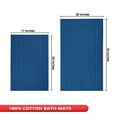thumbnail image 5 of Ample Decor Cotton Bath Mats 24 x 17 inch and 34 x 20 inches Pack of 2 1350 GSM - Navy, 5 of 6