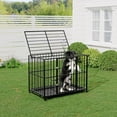 thumbnail image 5 of IDEALHOUSE Black Dog Gate, 48in Foldable Stainless Steel Dog Cage, Easy Clean Collapsible Crate Kennel for Home and Travel, Secure Portable Pet Kennel, 5 of 9