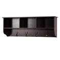 thumbnail image 6 of Tcbosik Entryway Wall Mounted Coat Rack with Steel Hooks and Storage Compartments, Home Organizer for Hallway, Mudroom, or Bedroom, Easy Assembly, 38.58"L x 7.87"W x 13.78"H, Espresso, 6 of 7