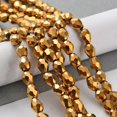 thumbnail image 2 of Electroplate Glass Bead Strands Faceted teardrop Golden Plated 7x6mm Hole: 1mm about: 66~68pcs/strand 19.3 inch DIY, 2 of 5