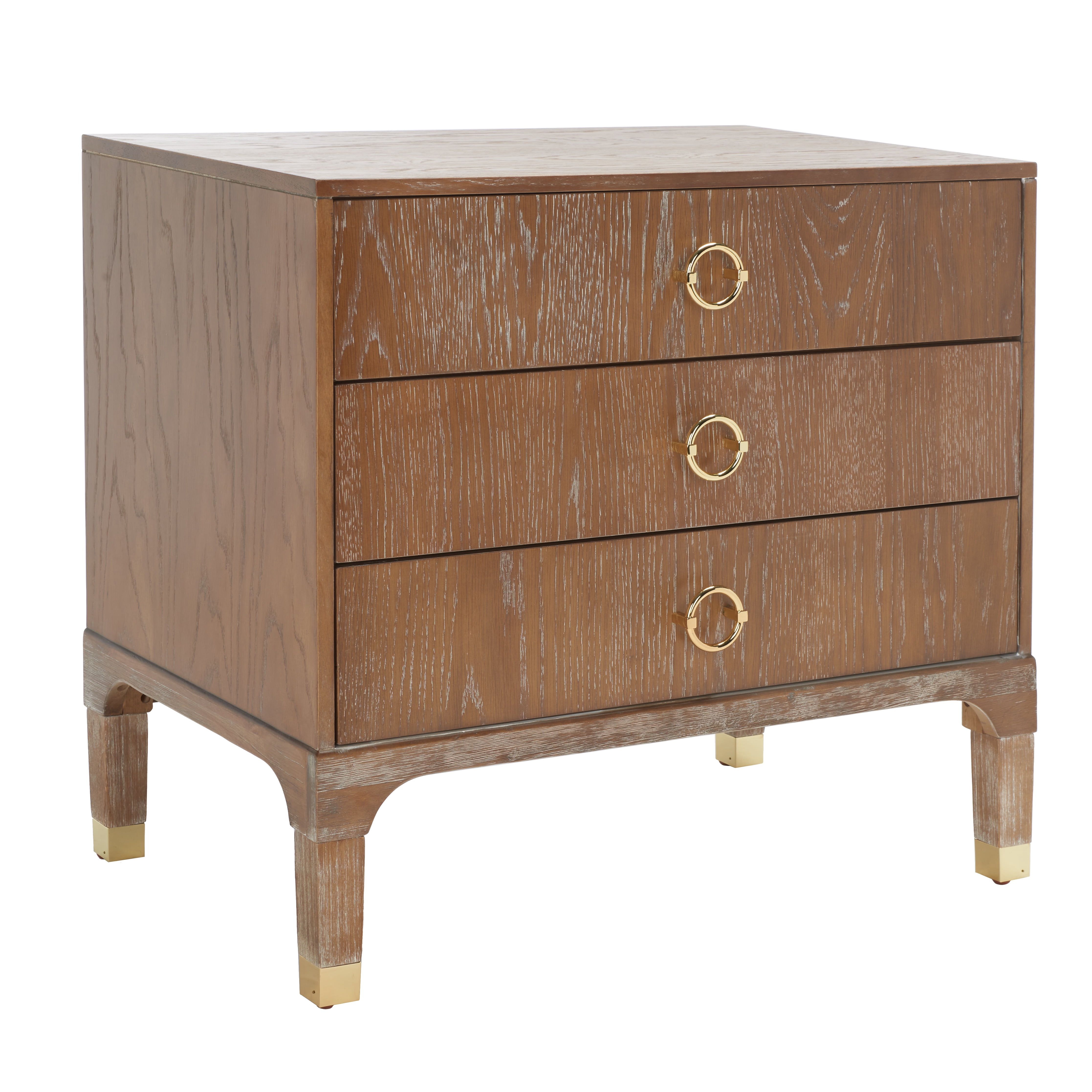 Safavieh Lorna 3-Drawer Contemporary Night Stand, Natural
