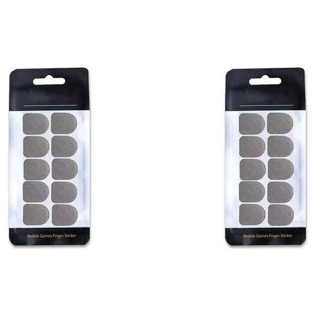 Guardoinrt Pack of 100 Mobile Game Stickers Breathable Sweatproof Touch Screen Gaming Sticker Carbon Fiber 18Pin Single-use Gamer Gray 2Set