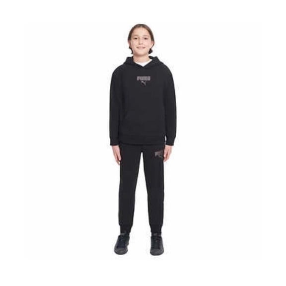 Puma Youth Boys' Fleece Hoodie (Black, Small 7-8)