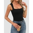 thumbnail image 2 of Womens Square Neck Tank Tops Dressy Summer Sleeveless Shirts Sexy Going Out Fitted Trendy Tops T Shirts Blouses, 2 of 5