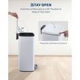 thumbnail image 5 of 8 Gallon/30L Stainless Steel Step Trash Can, Soft Close Lid, Fingerprint Resistant, Removable Inner Bucket, Kitchen Garbage Bin, White, 5 of 8
